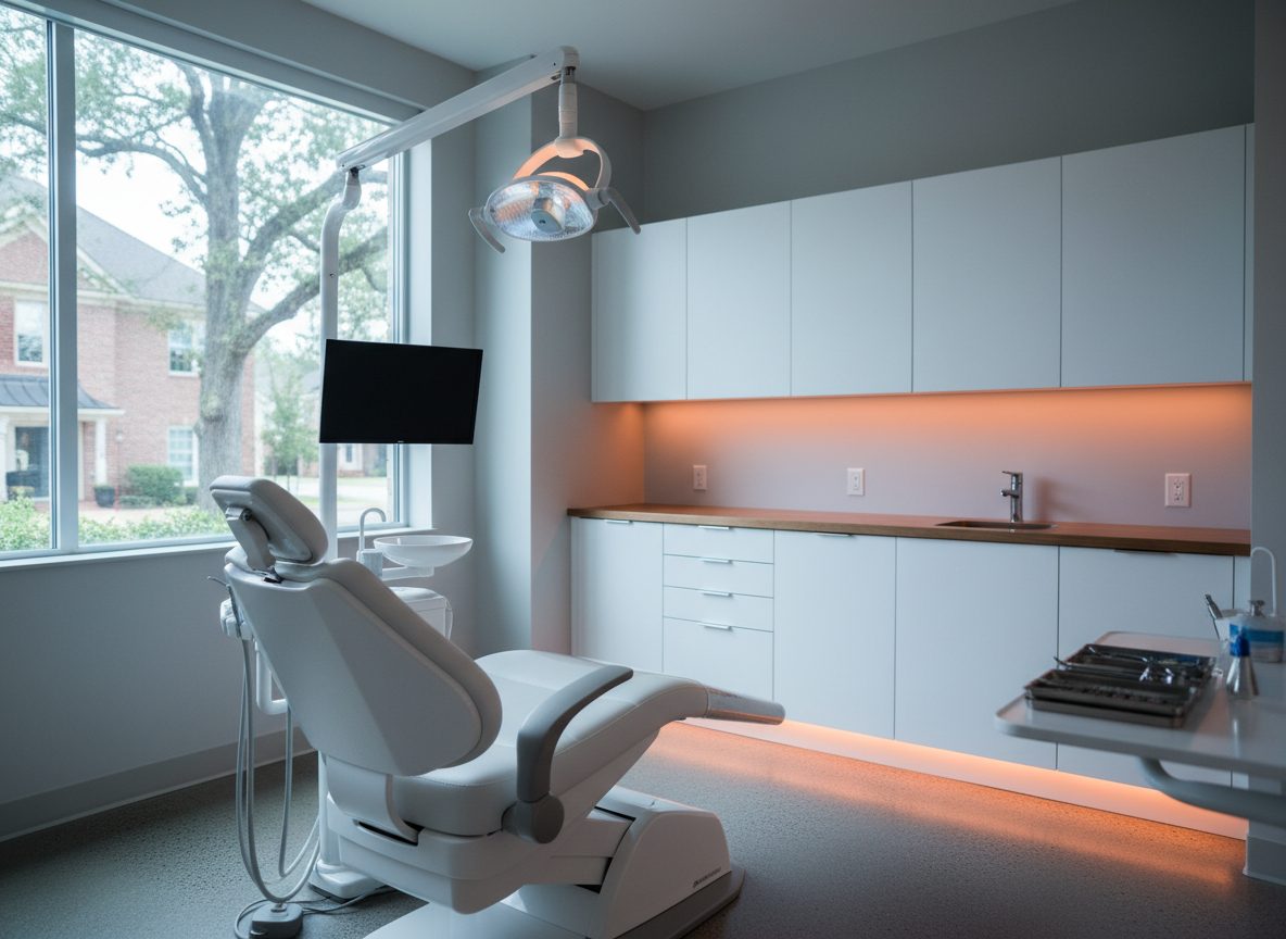 The dental workspace at Cedar Grove Family Dental in Collierville